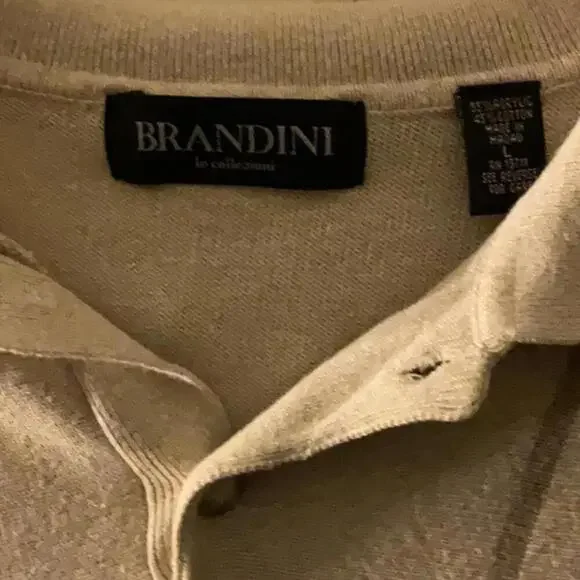 Brandini long sleeve collared sweater large - Picture 2 of 3